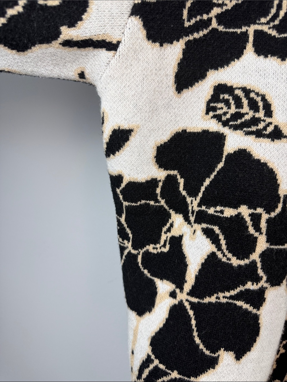 Anthropologie Maeve Montana Mock Neck Half Zip Sweater Medium Floral Cozy Office - Picture 8 of 16